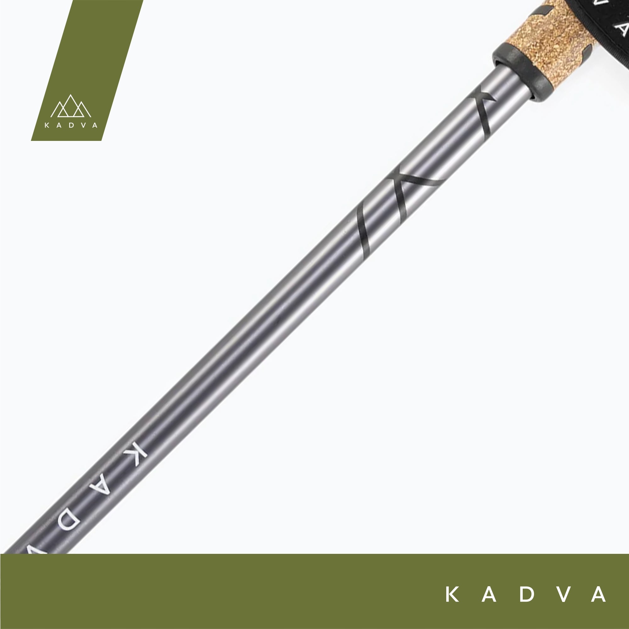Nordic walking poles KADVA Aruku black 85-135 cm SYSTEM TWIST LOCK Brand Kadva
