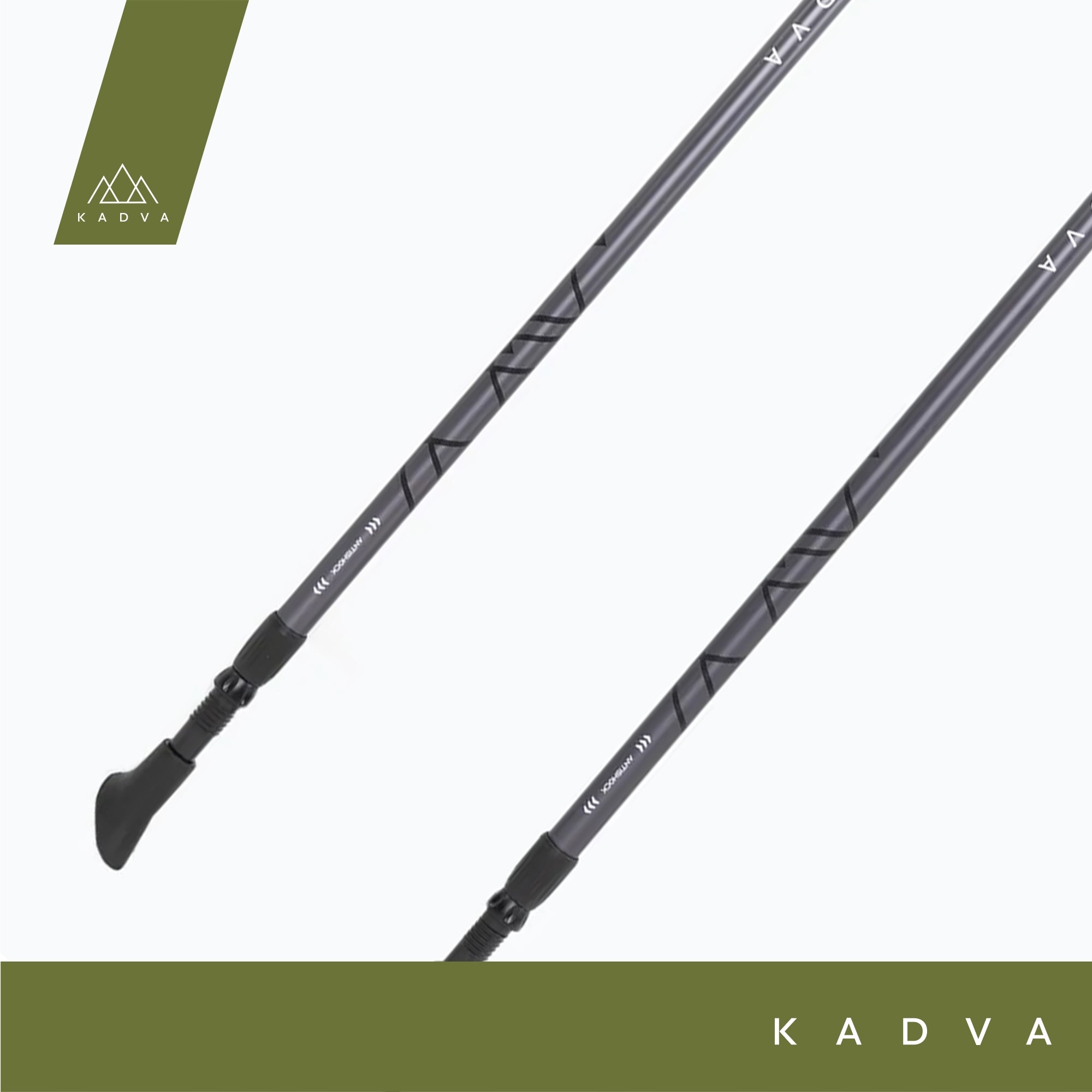 Nordic walking poles KADVA Aruku black 85-135 cm SYSTEM TWIST LOCK Manufacturer code KDV-B4B081-BK