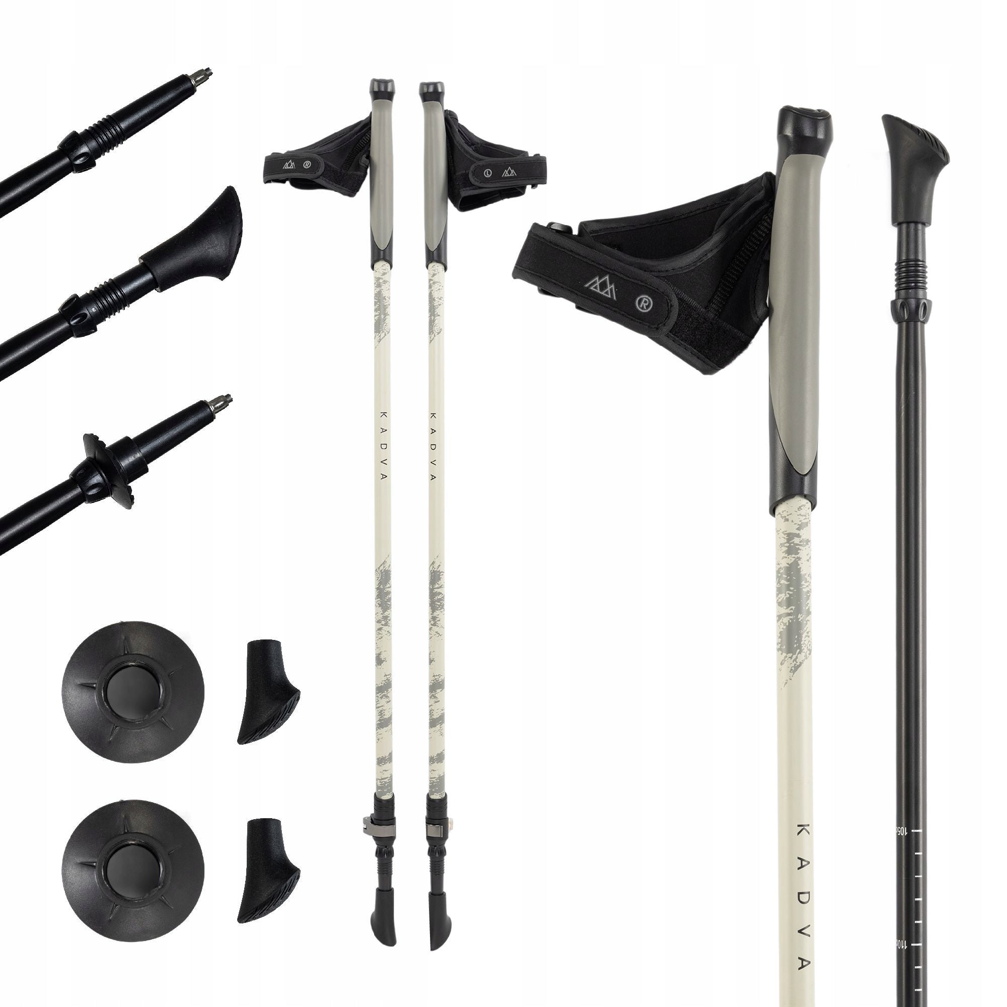 Nordic walking poles KADVA Halna green 85-135cm QUICK LOCK SYSTEM