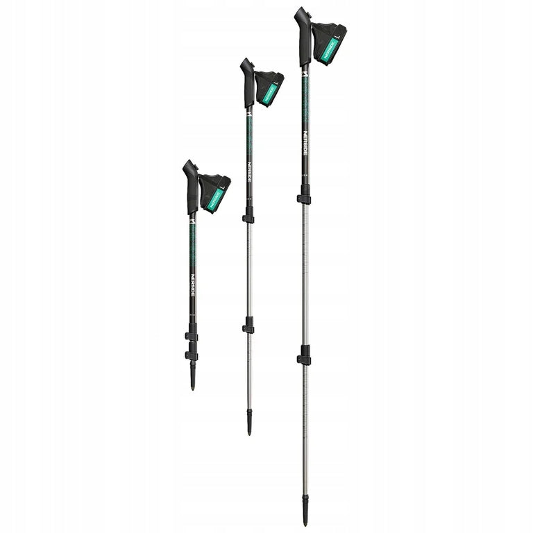 Nordic walking poles folding poles adjustable hiking ALPANA black Packaging status original