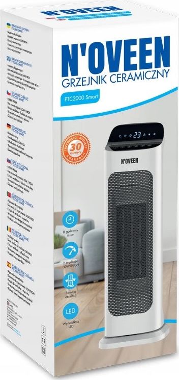 Noveen PTC2000 Smart fan Safety automatic shutdown if the device tips over safety switch overheating protection