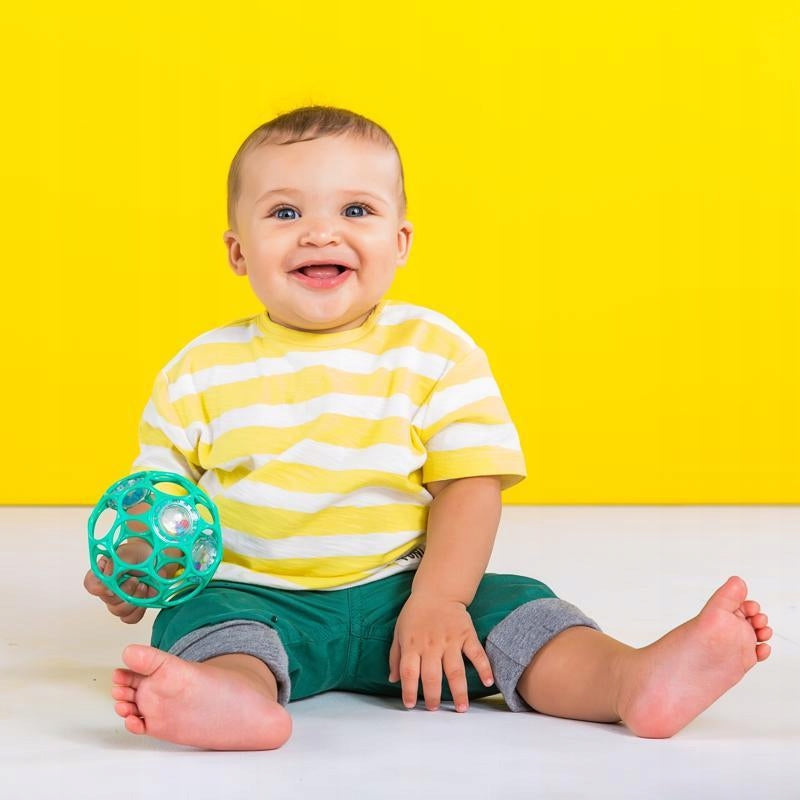 OBALL Ratchet Ball for Gripping Baby Teether Mint Packaging status original