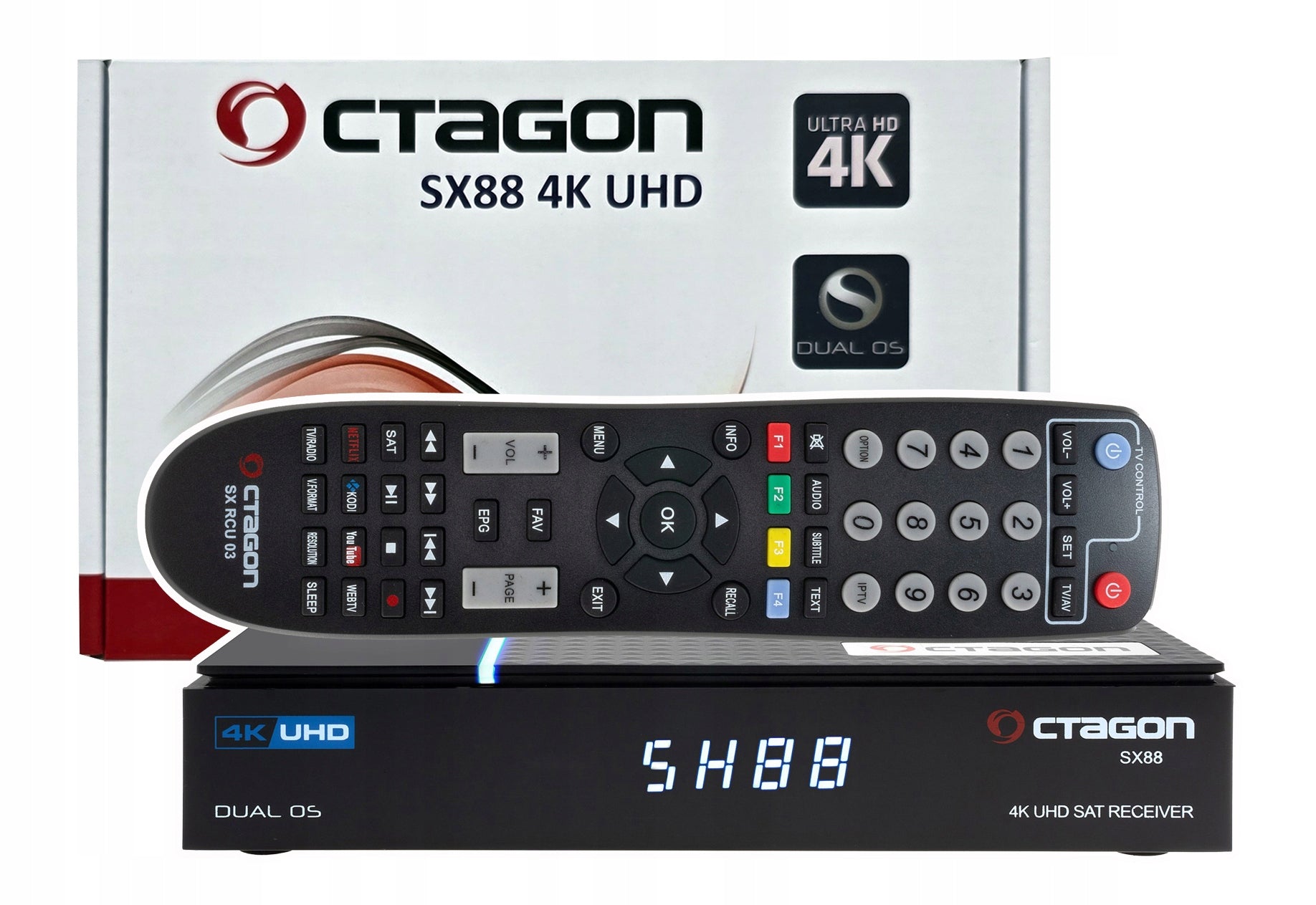 OCTAGON SX88 V2 4K LINUX E2 Dual OS OSCAM CCCAM CHEAPEST OCTAGON 4K