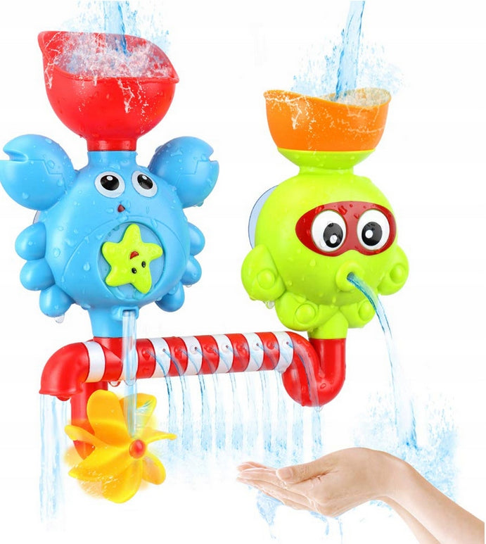 OCTOPUS AND CRAB OVERFLOW FOUNTAIN BATHTUB WATER TOY
