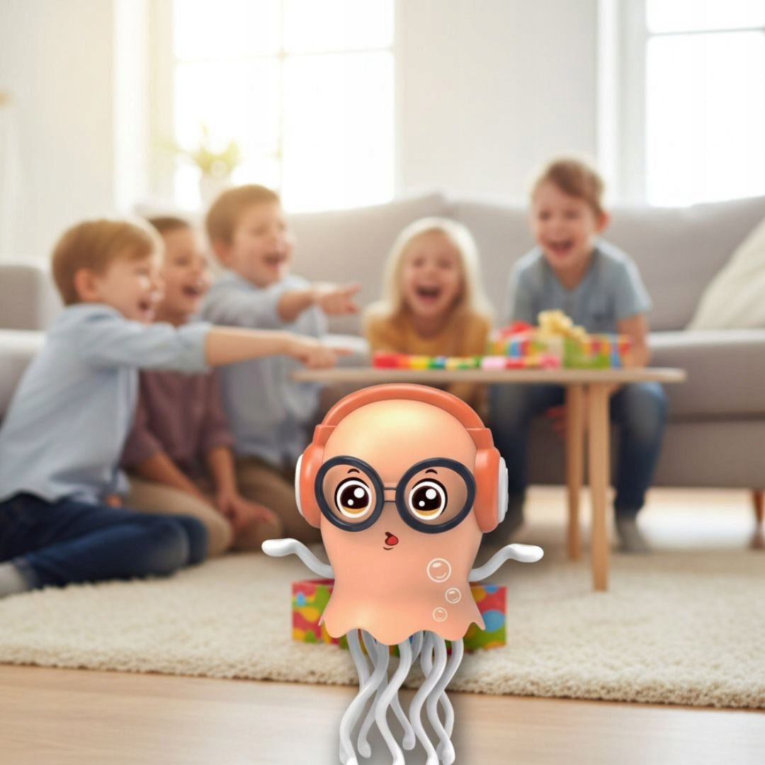 OCTOPUS DANCING JELLYFISH INTERACTIVE LED RIDES GAME GLOWS FOR KIDS Packaging status original