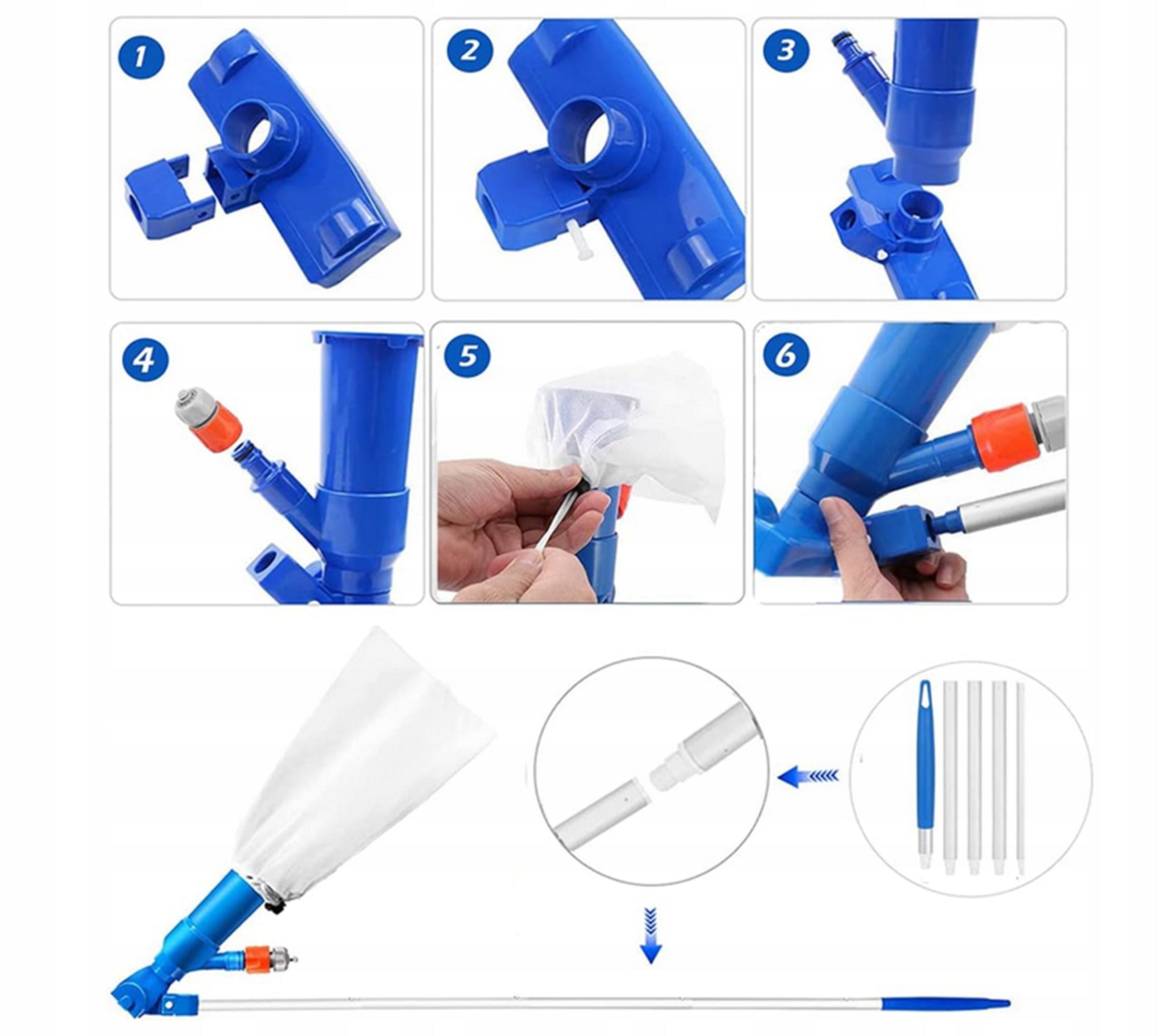 ODKURZACZ DO CZYSZCZENIA BASENU Z KIJEM Manufacturer code 21024