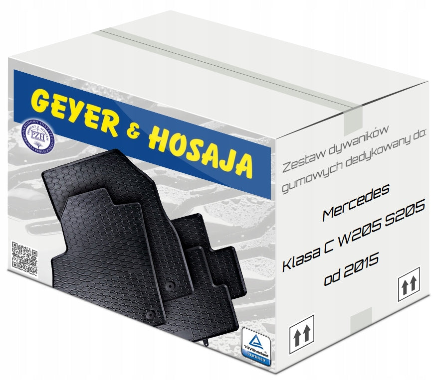 ODORLESS rubber mats for Mercedes W205 S205 15-