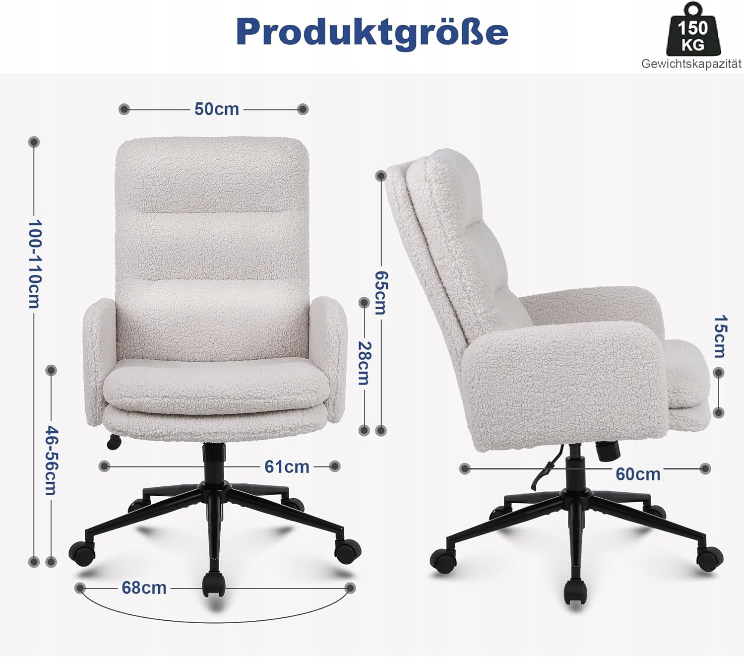 OFFICE CHAIR, ERGONOMIC, FOR DRESSING TABLE. CASHMERE. Manufacturer code A9081254