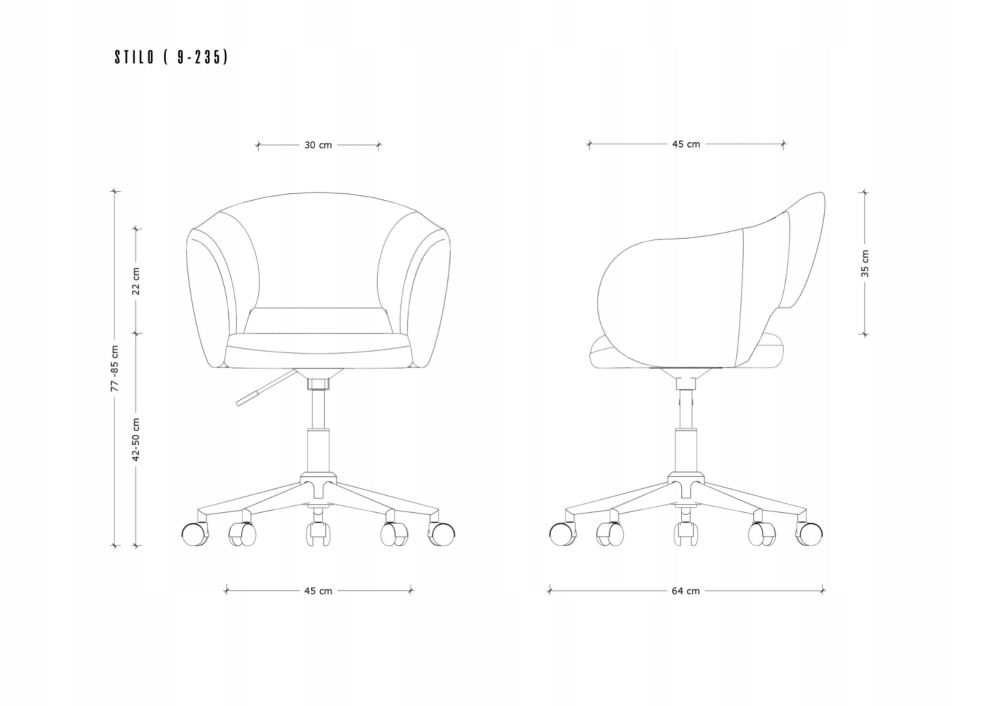 OFFICE CHAIR SWIVEL STILO YELLOW FABRIC ADJUSTABLE DESK CHAIR Brand Unique