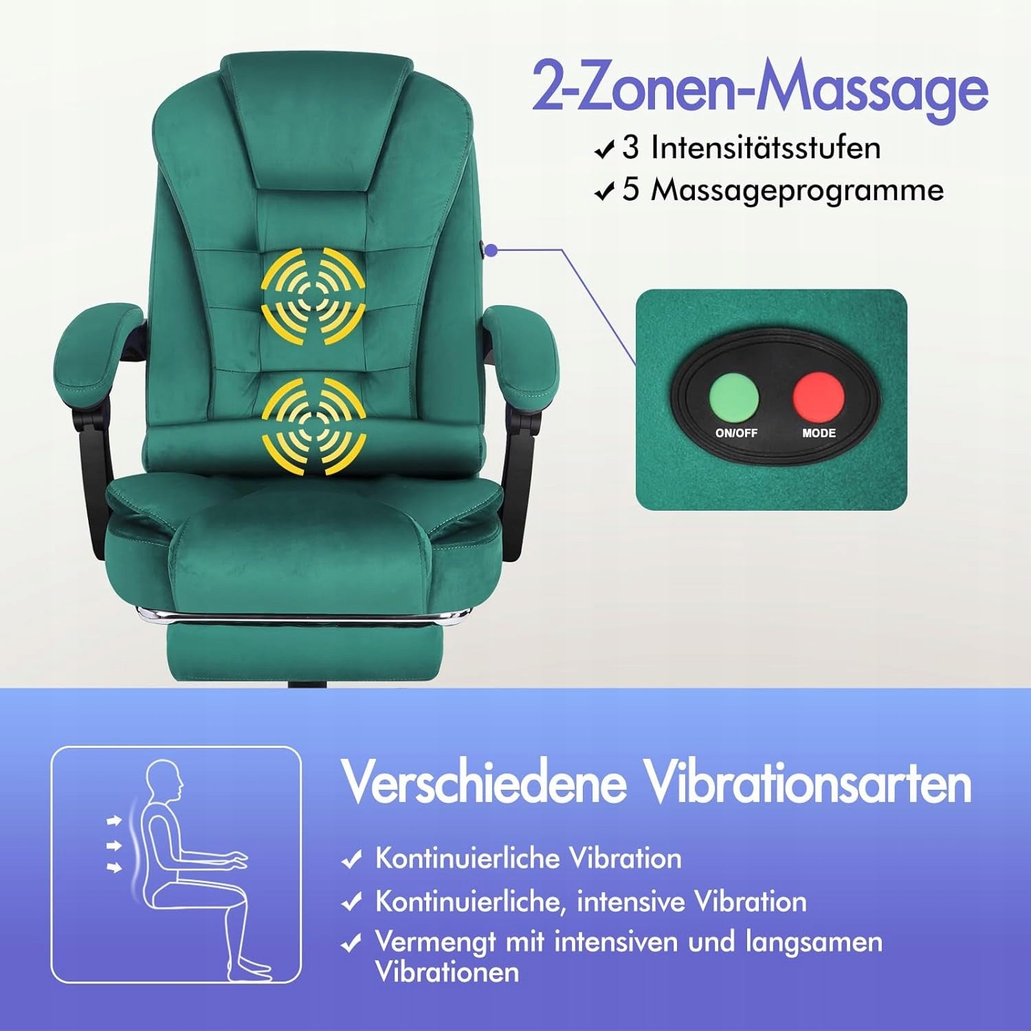 OFFICE CHAIR WITH FOOTREST AND WARM MASSAGE FUNCTION. ALFORDSON EXECUTIVE. Manufacturer code B0D2PRJ7Y3