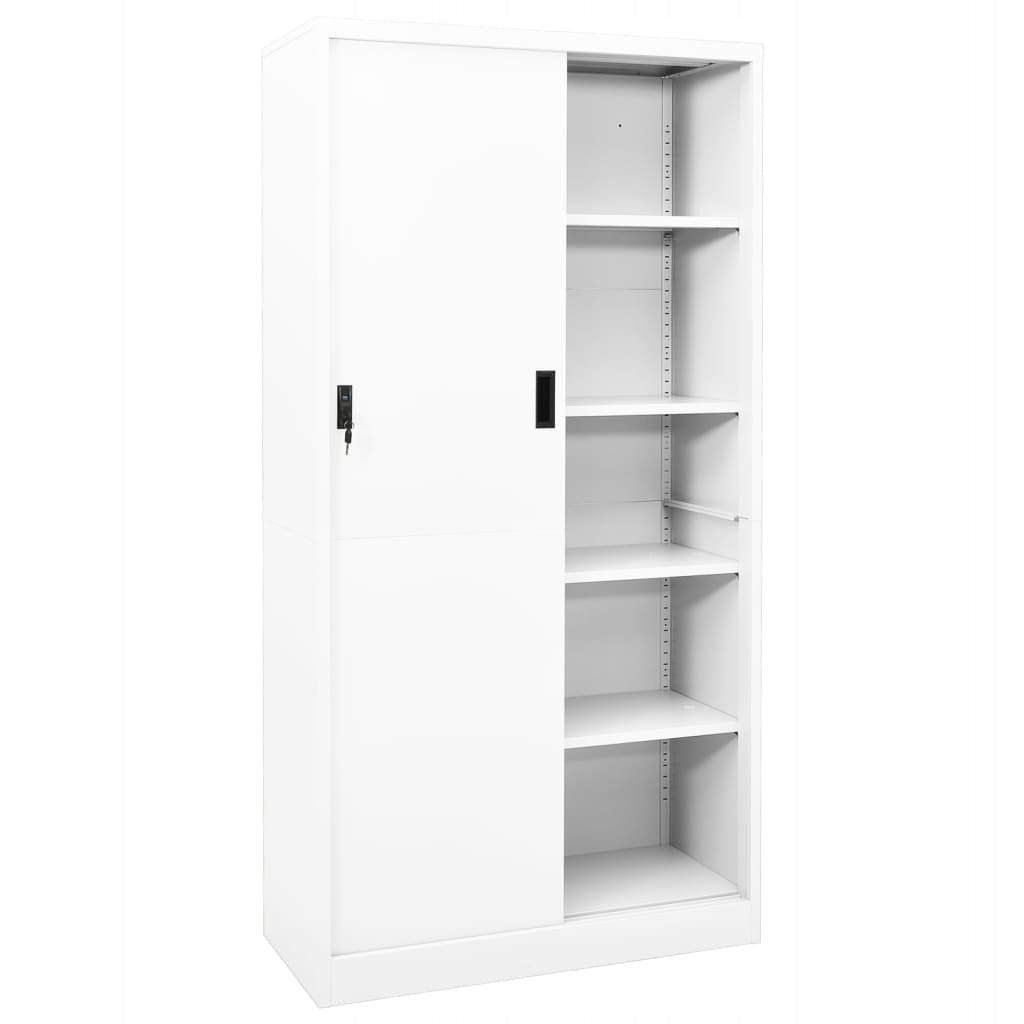 OFFICE WARDROBE WITH SLIDING DOORS WHITE 90X40X180CM Brand VidaXL