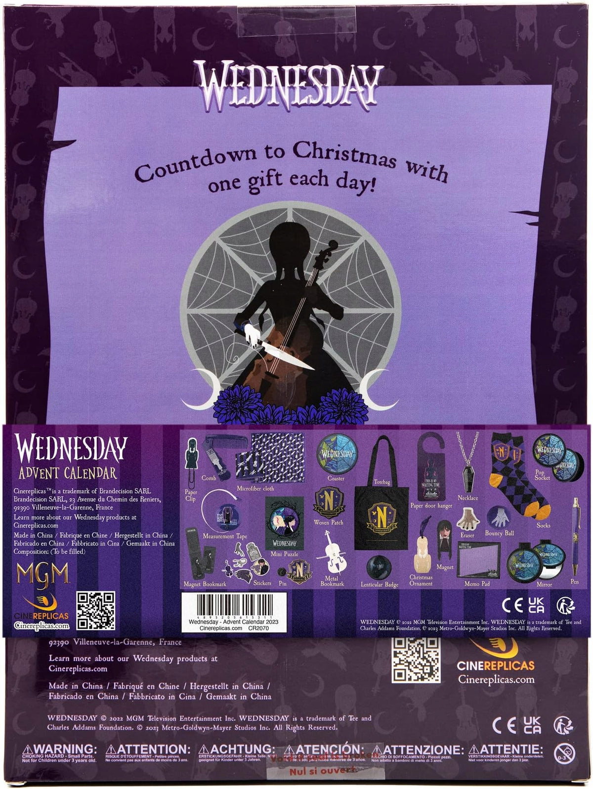 OFFICIALLY LICENSED WEDNESDAY ADVENT CALENDAR Brand Cinereplicas