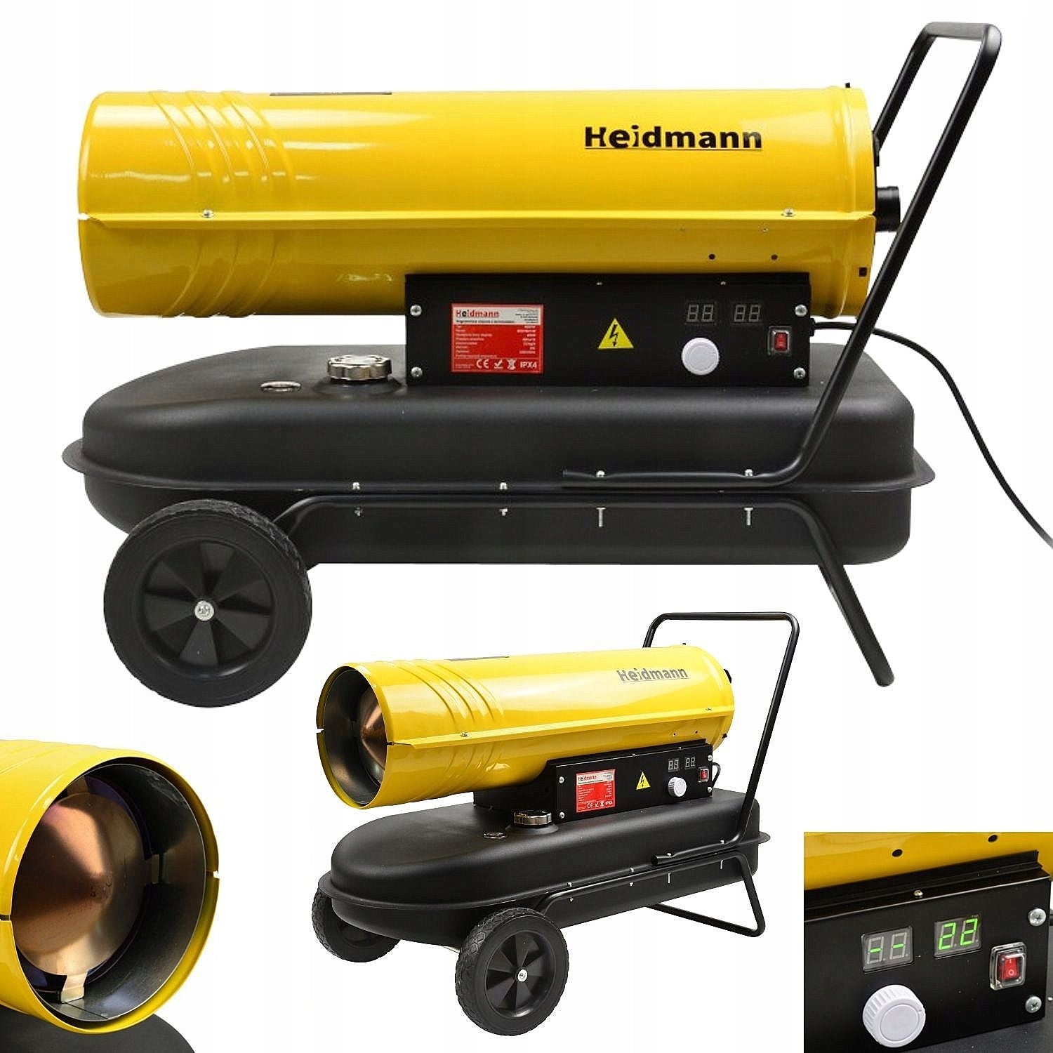 OIL DIESEL HEATER 25KW BLOWER 2500W THERMOSTAT LCD+