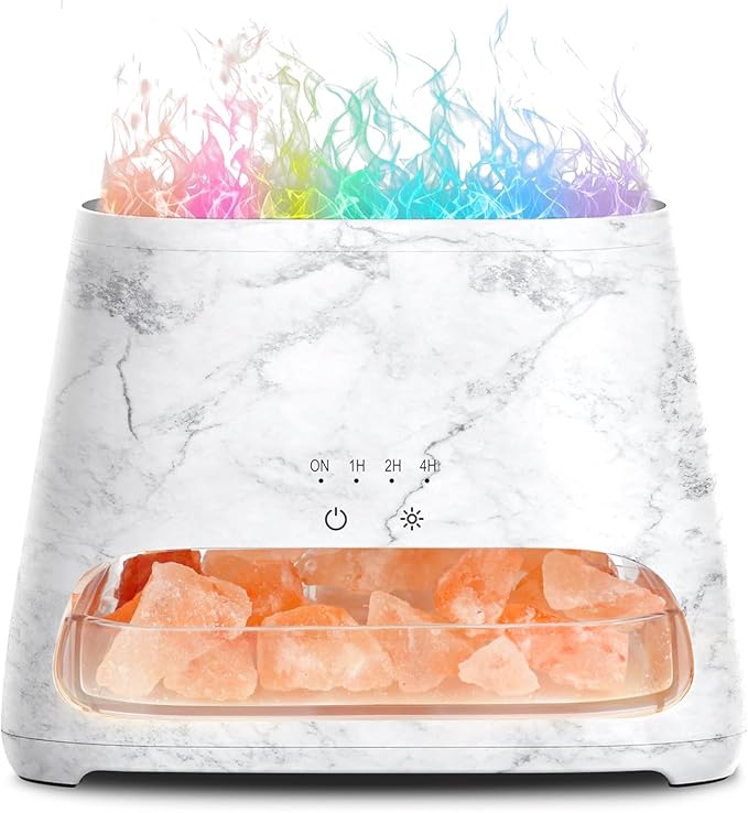 OIL DIFFUSER SALT LAMP HIMALAYAN FLAME EFFECT 2IN1 HUMIDIFIER