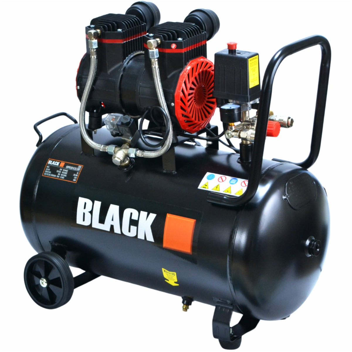 OIL-FREE COMPRESSOR TWO-PISTON AIR COMPRESSOR 50L BLACK Manufacturer code 12881