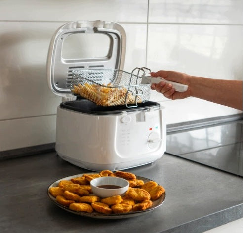 OIL FRYER 2.5L 1800W THERMOSTAT 130-190°C ODOR FILTER Packaging status original