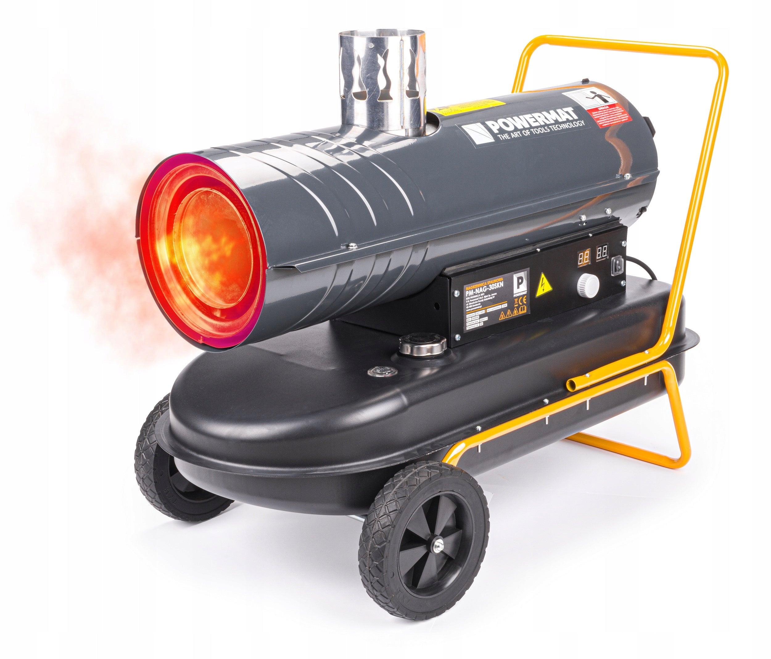 OIL HEATER 30 KW WITH COMBUSTION CHIMNEY BLOWER + THERMOSTAT LCD FURNACE Brand Powermat