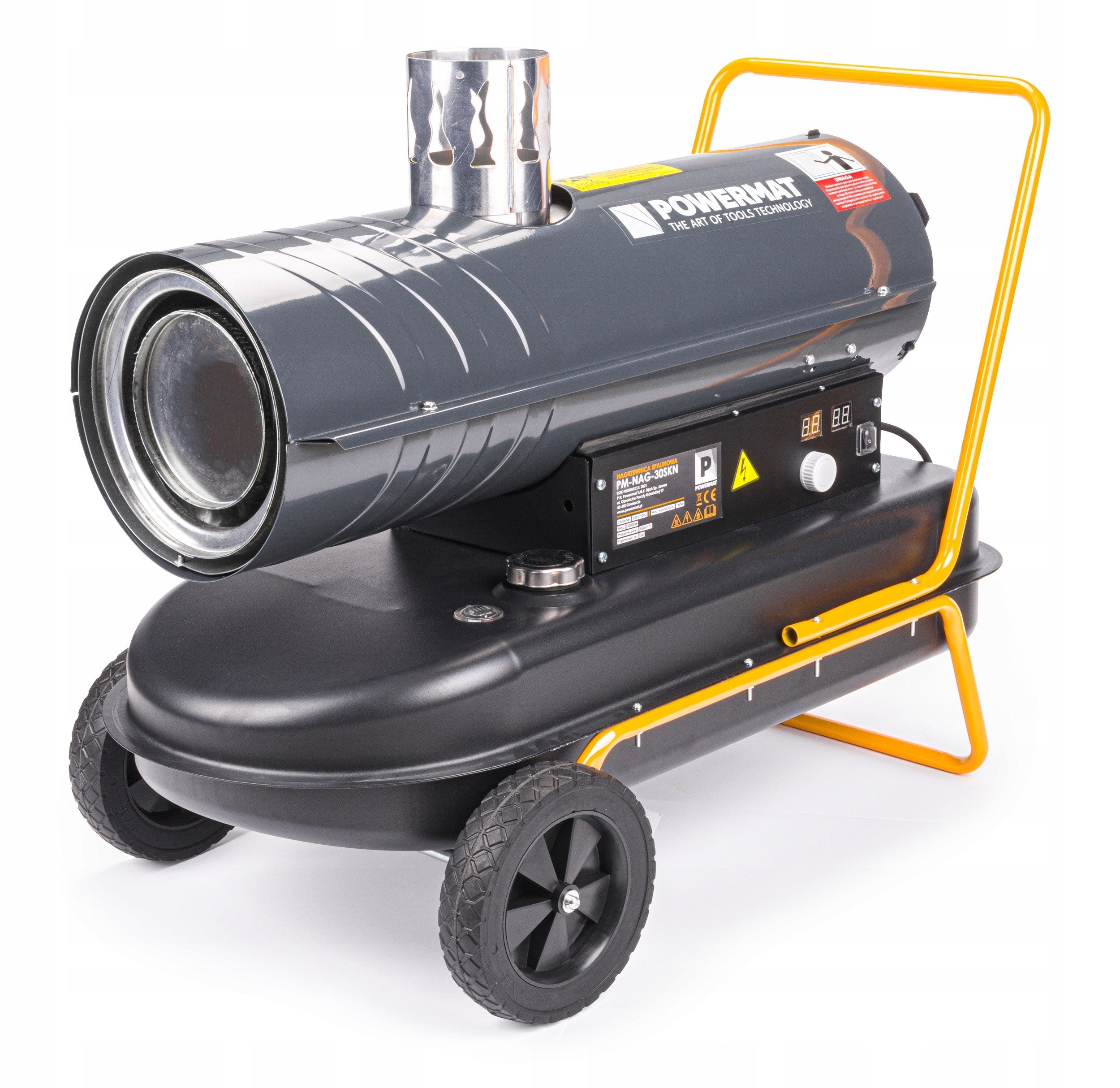 OIL HEATER 30 KW WITH COMBUSTION CHIMNEY BLOWER + THERMOSTAT LCD FURNACE Packaging status original