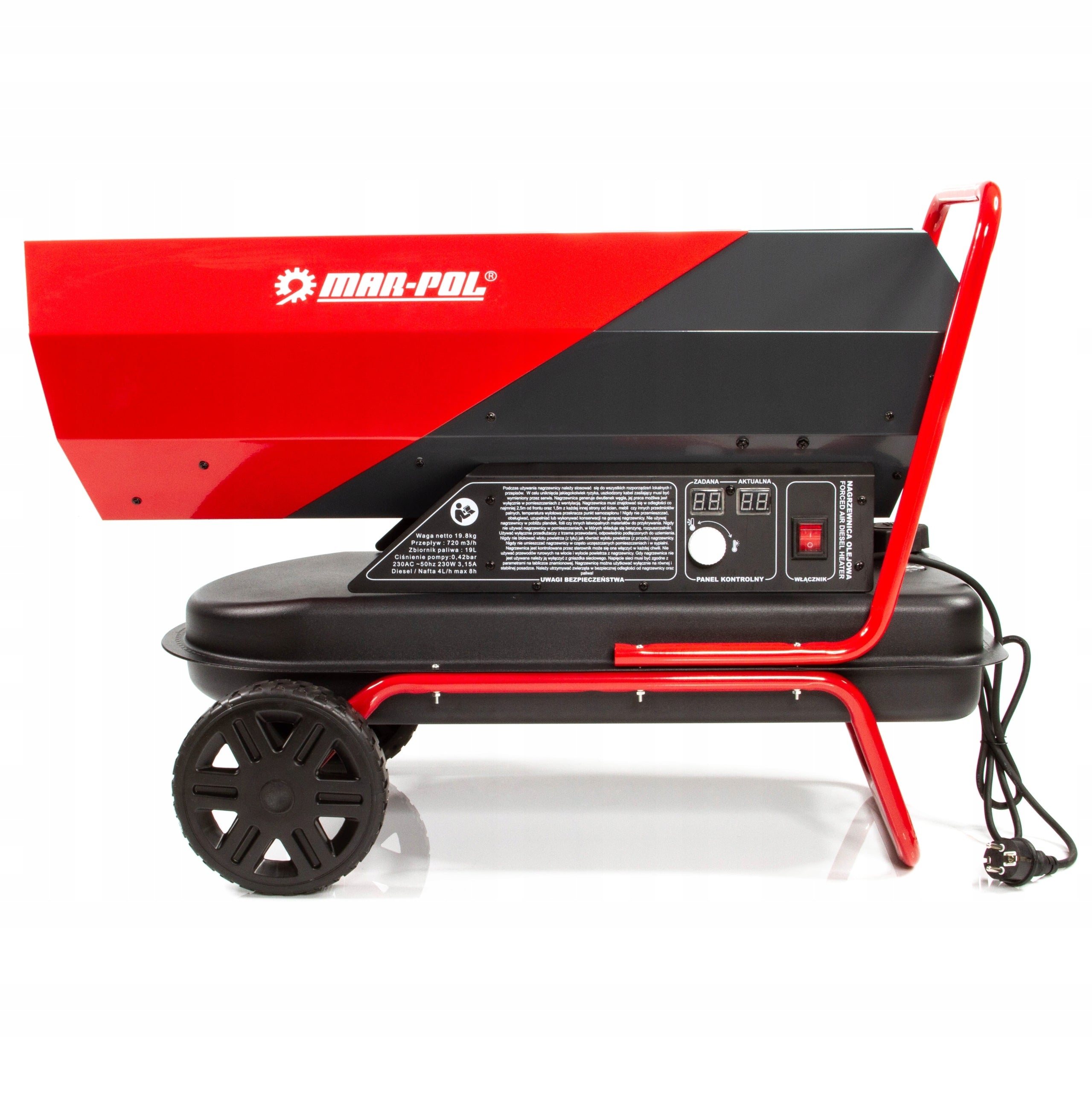 OIL HEATER 40 KW DIESEL BLOWER + THERMOSTAT LCD HEATER FURNACE Brand Mar-Pol
