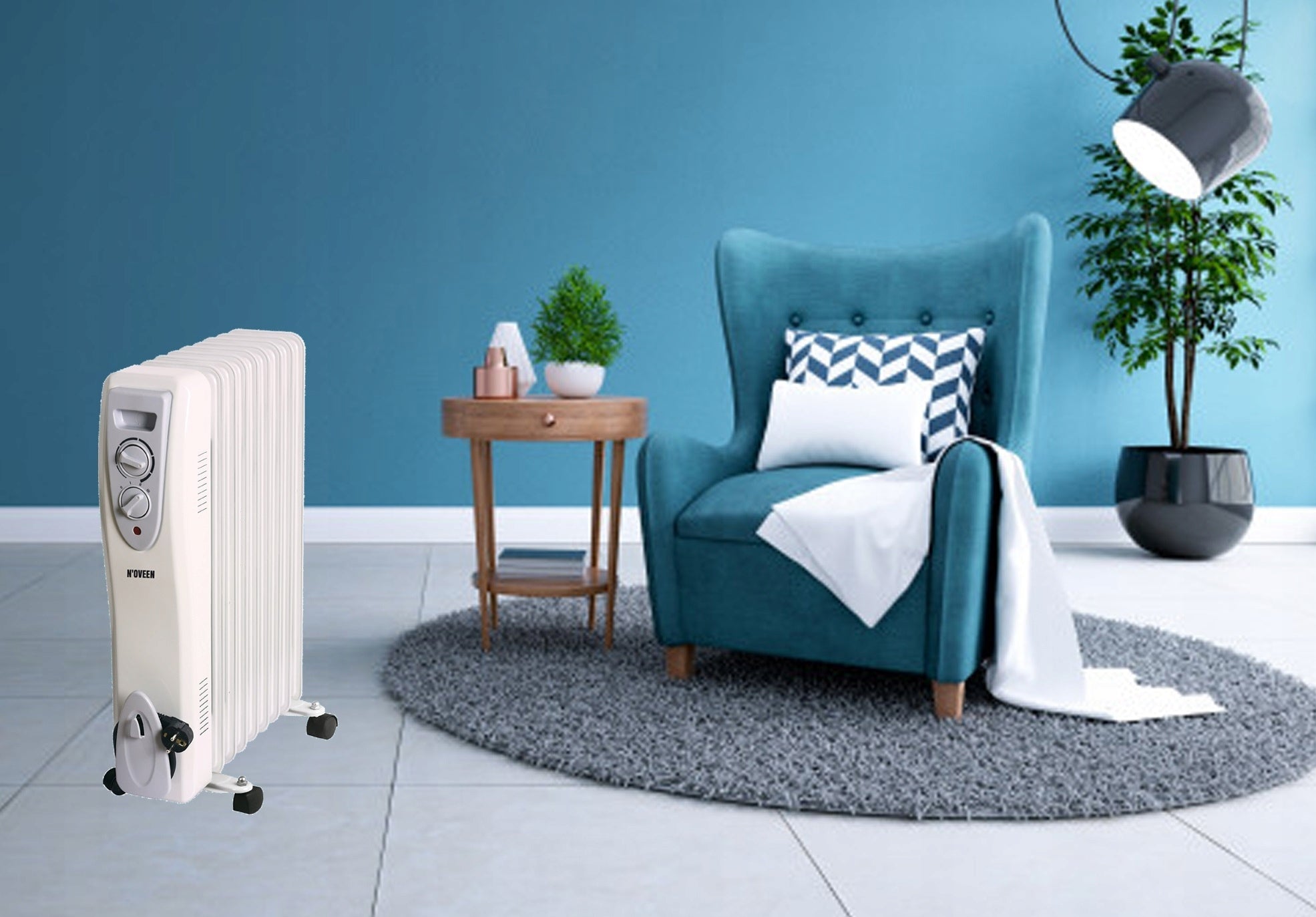 OIL HEATER ELECTRIC OILER 2000W 9RIBS Safety overheating protection