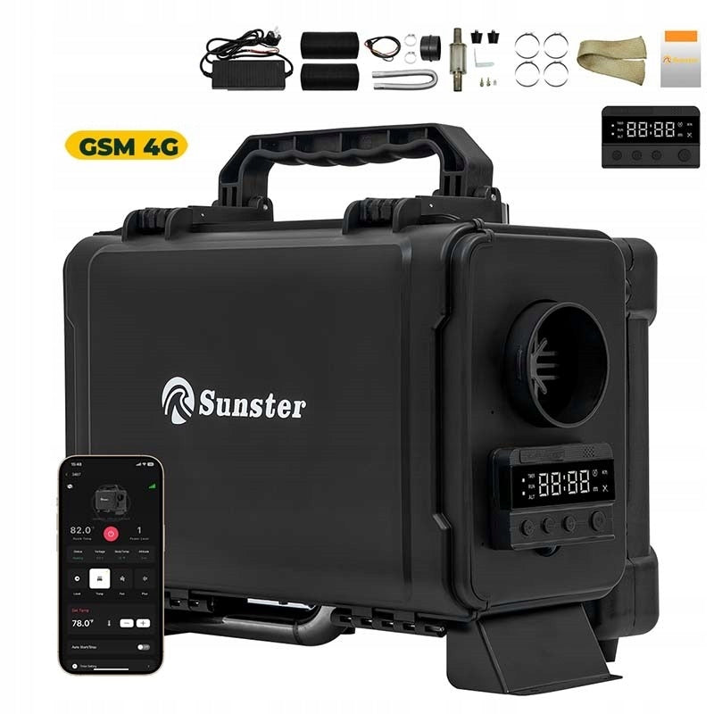 OIL HEATER GSM LTE-4/5G BLUETOOTH 8KW 230V 12V WEBASTO AUTO ON/OFF