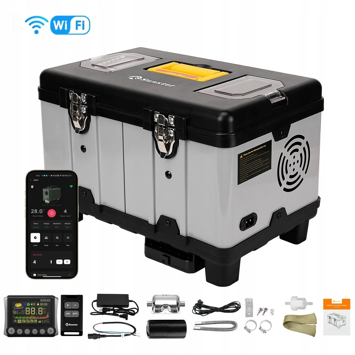 OIL HEATER WIFI BLUETOOTH 8KW 230V 12/24V WEBASTO AUTO ON/OFF LCD Packaging status original