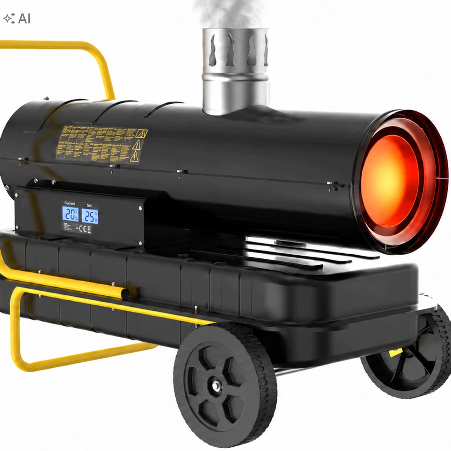 OIL HEATER WITH DIESEL CHIMNEY BLOWER 30KW THERMOSTAT 50L FURNACE Packaging status original
