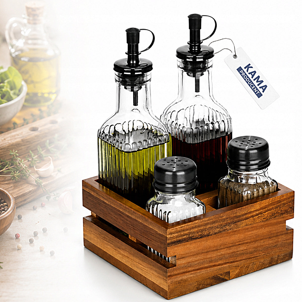 OLIVE OIL BOTTLE SPICE SET VINEGAR SALT SHAKER PEPPER SHAKER SEASONING