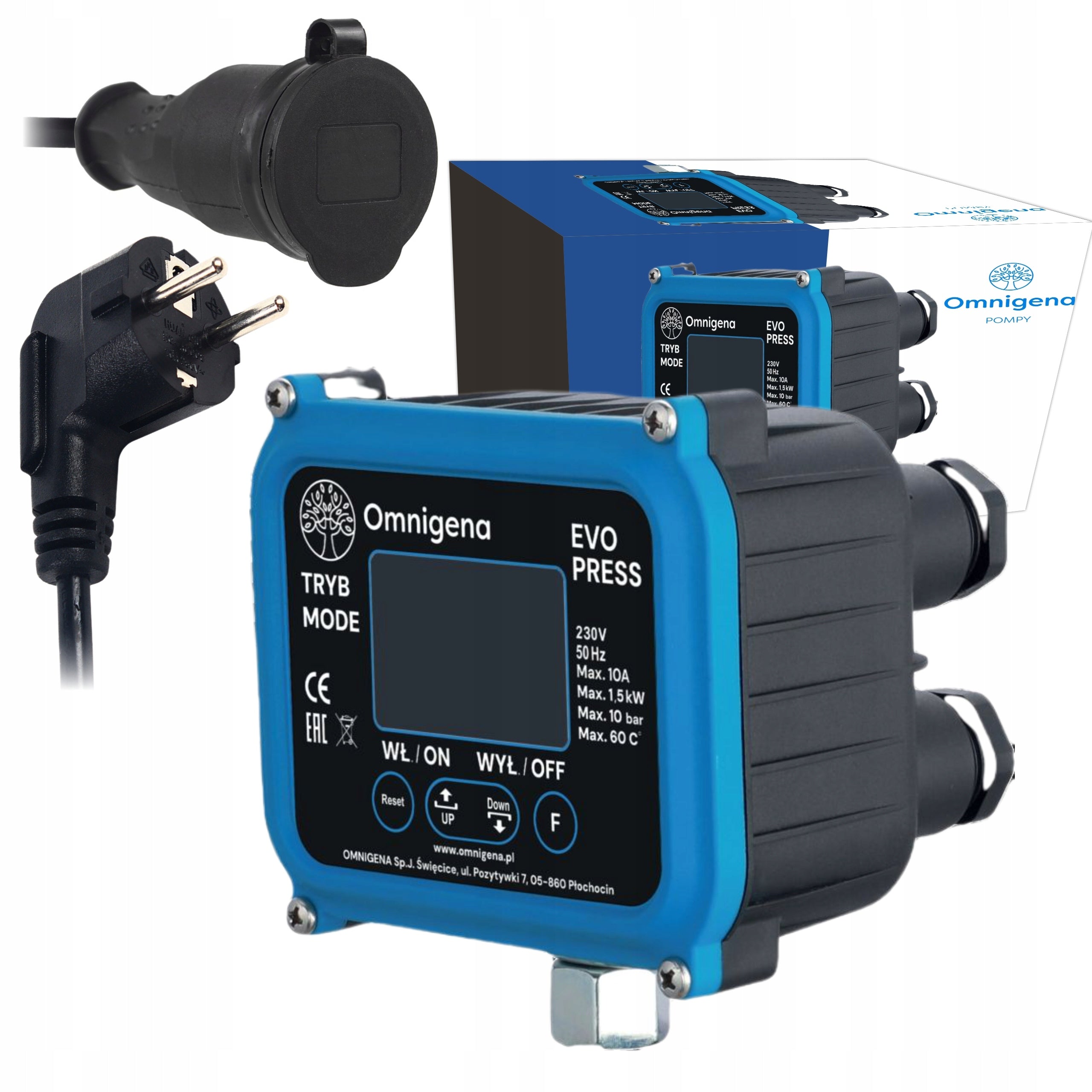 OMNIGENA ELECTRONIC PRESSURE SWITCH PUMP EVO PRESS 160l/min 1/4"