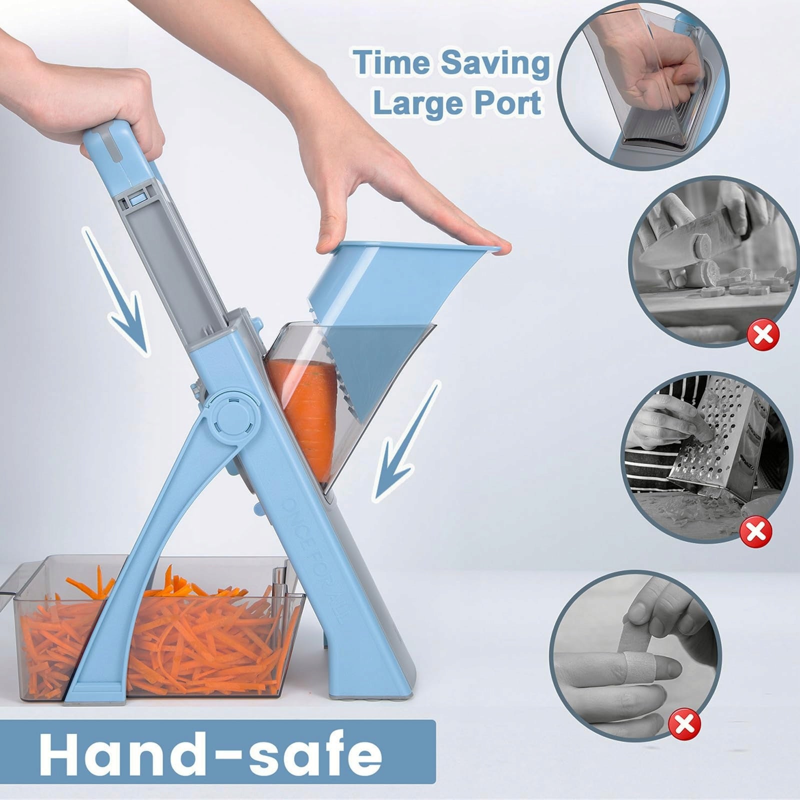 ONCE FOR ALL Vegetable Slicer With Container Multifunctional Slicer Packaging status original