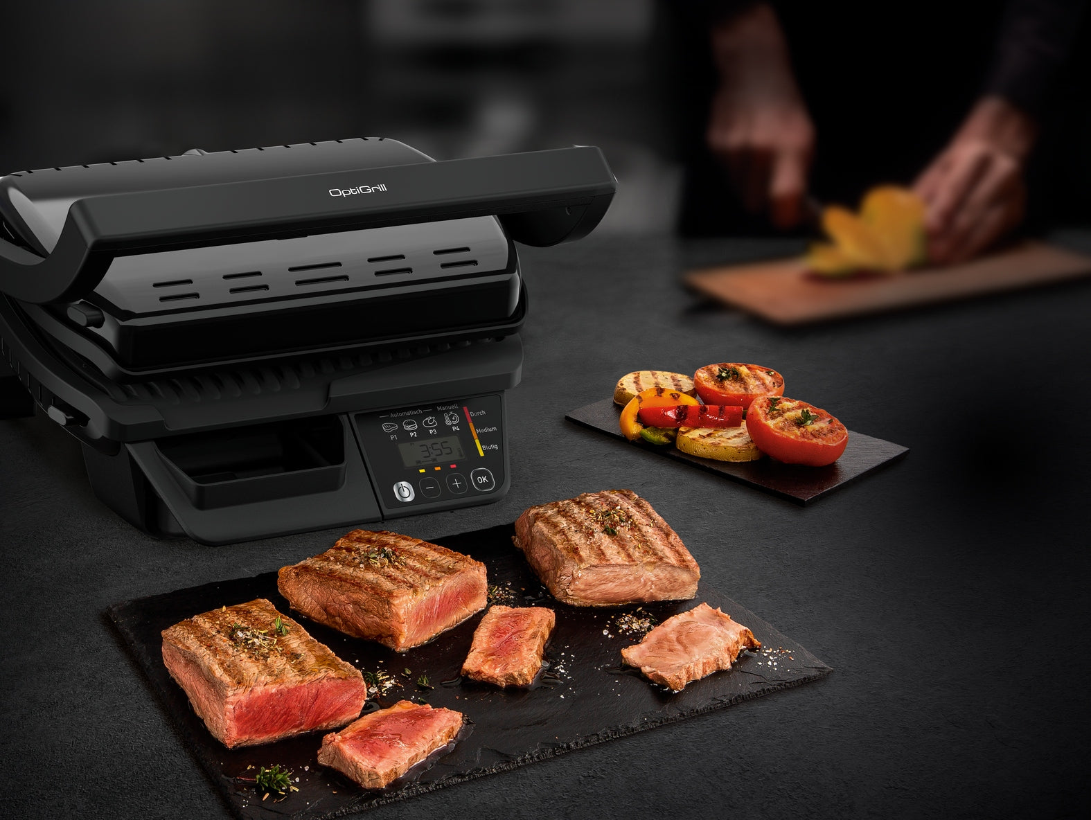 OPTIGRILL TEFAL GRILL CONTACT ELECTRIC PANINI BLACK 2000 W Temperature control yes