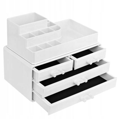 ORGANIZER FOR MAKEUP COSMETICS WHITE CASKET