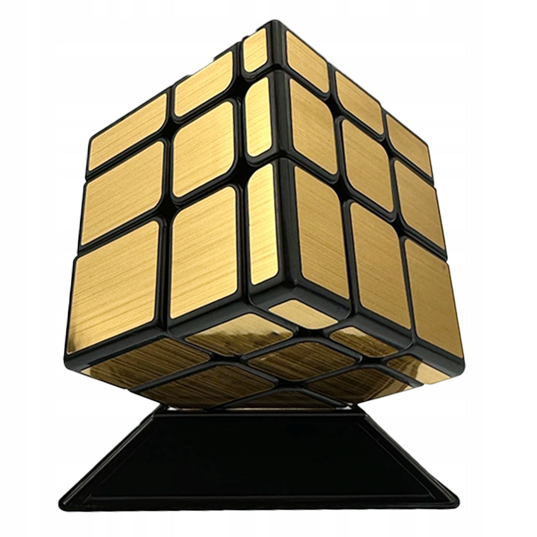 ORIGINAL ADJUSTABLE CUBE MIRROR GOLD FAST CUBE + STAND Packaging status original