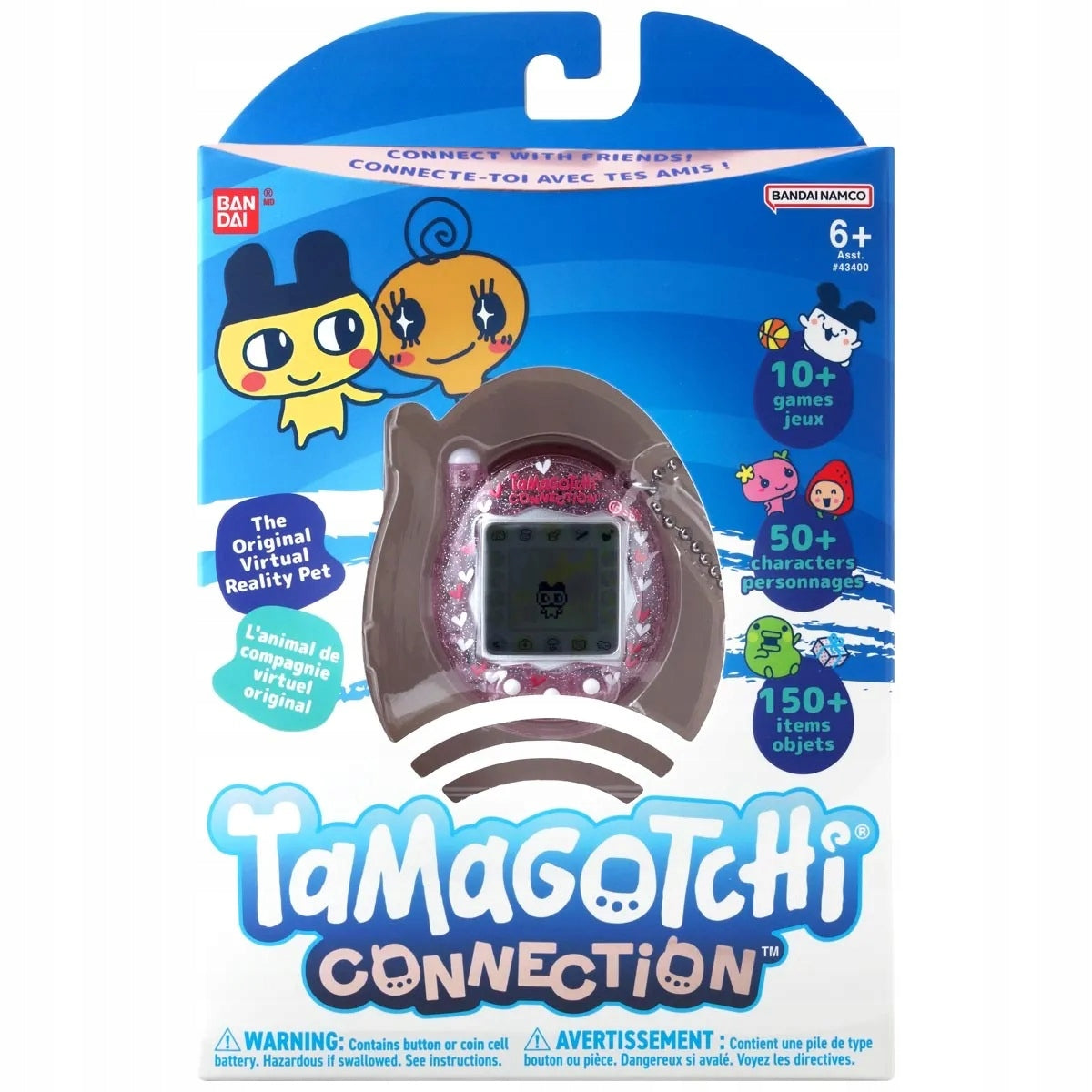 ORIGINAL TAMAGOTCHI CONNECTION BANDAI PINK GLITTER NEW MODEL
