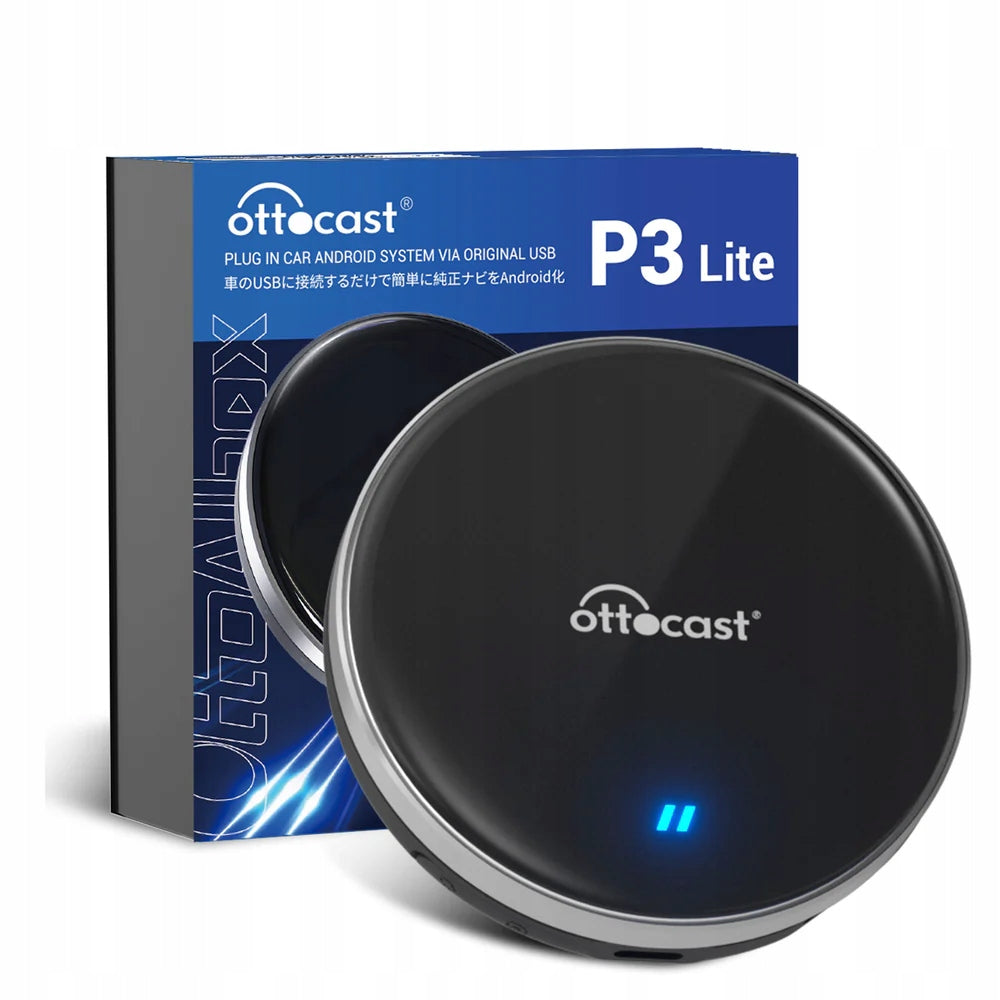 OTTOCAST OTTOAIBOX P3 Lite Wireless Android Auto Car Play AI Adapter Packaging status original