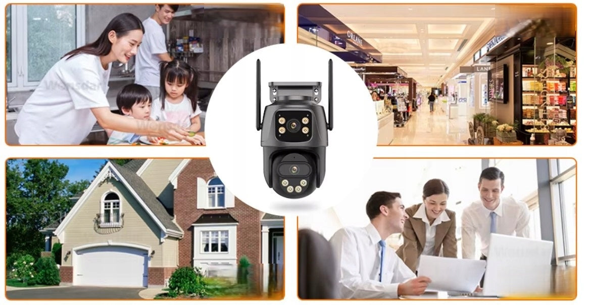 OUTDOOR 4K CAMERA TWO LENSES WIFI 8MP APP ICSee DUO TWO CAMERAS Certificates of conformity CE