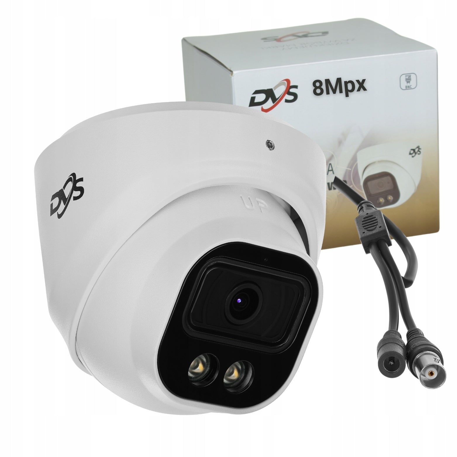 OUTDOOR ANALOG CAMERA 8Mpx WHITE DOME COLOR AT NIGHT ULTRA HD ANALOG