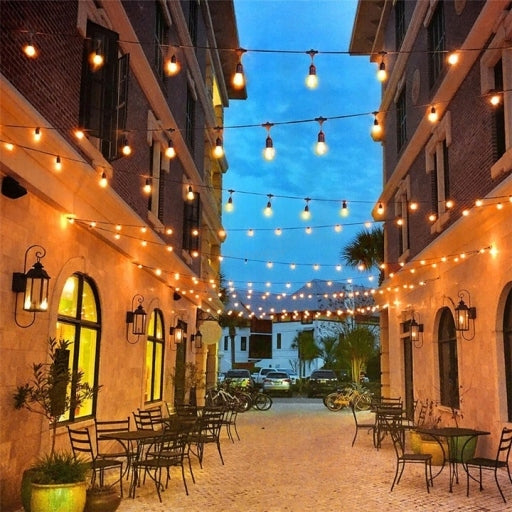 OUTDOOR BALCONY GARDEN GARLAND 15M LAMPS 15 PCS LED WARM E27 Packaging status original