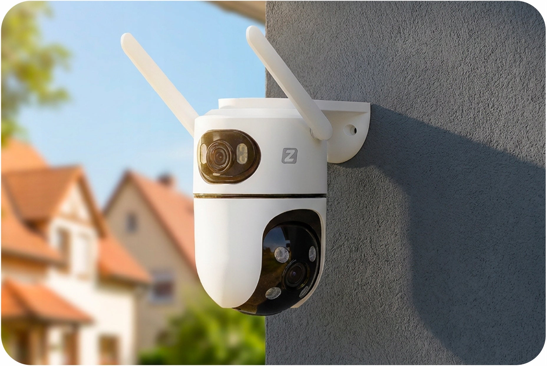 OUTDOOR CAMERA ROTATING IP WIFI ICSEE ZOOM TWO LENSES 6MPx ULTRA HD Packaging status original