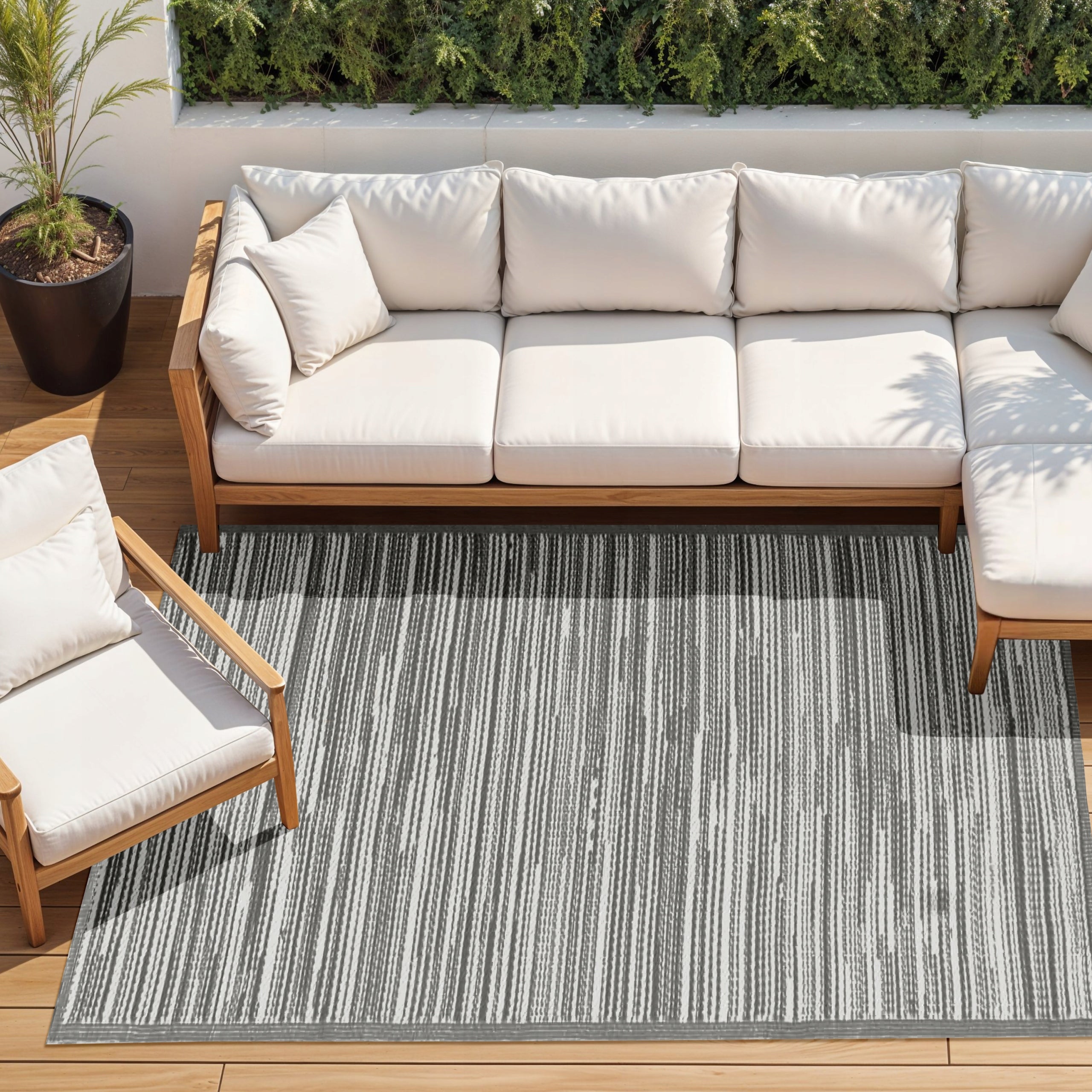 OUTDOOR CARPET 160x230 cm WATERPROOF TERRACE MAT FOR TERRACE BALCONY GARDEN Brand DOMAREX