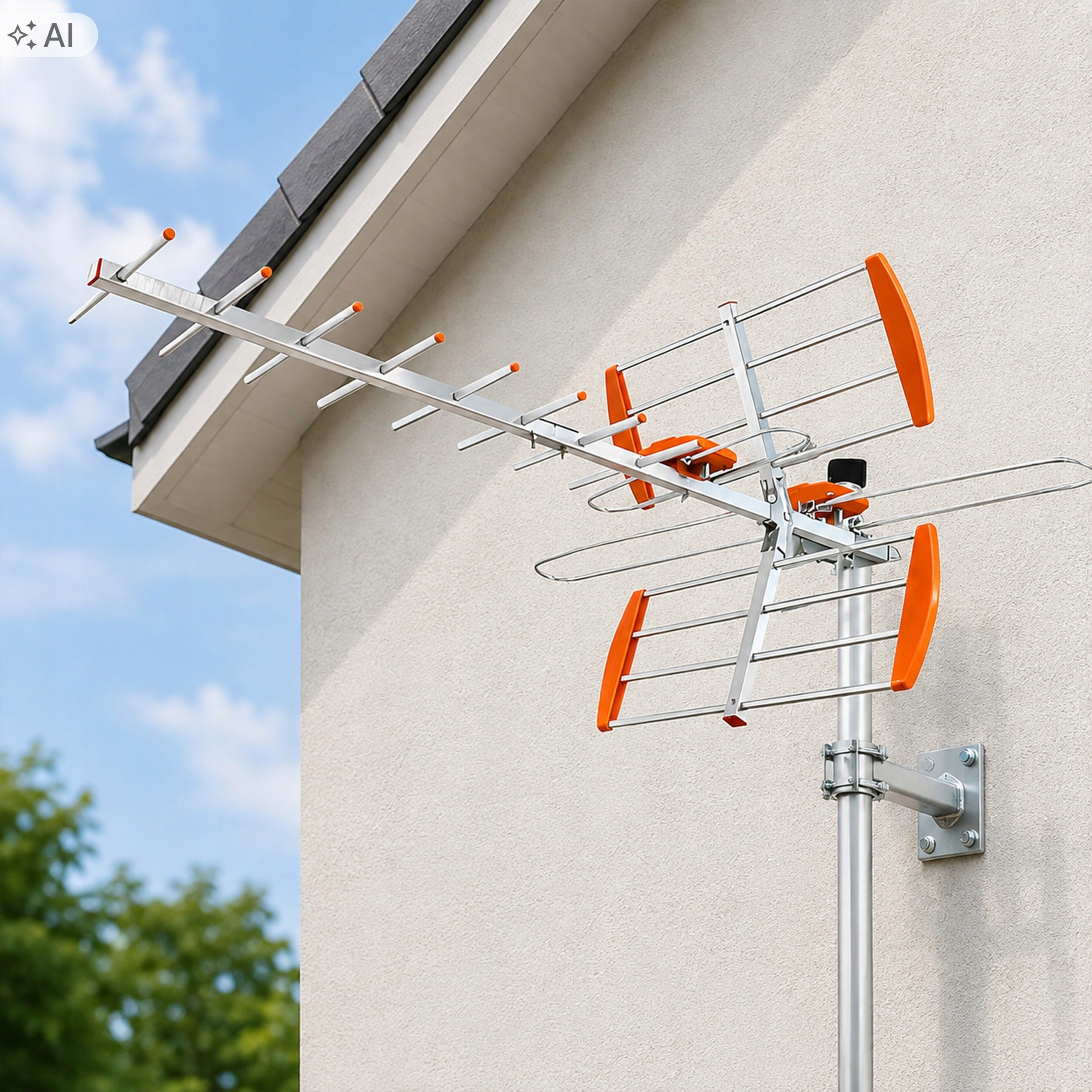 OUTDOOR DIRECTIONAL TERRESTRIAL TV ANTENNA MUX8 32 dB DVB-T2 4K ULTRA HD LTE Manufacturer code Antena Kierunkowa TV Naziemnej DVB-T2 Orange