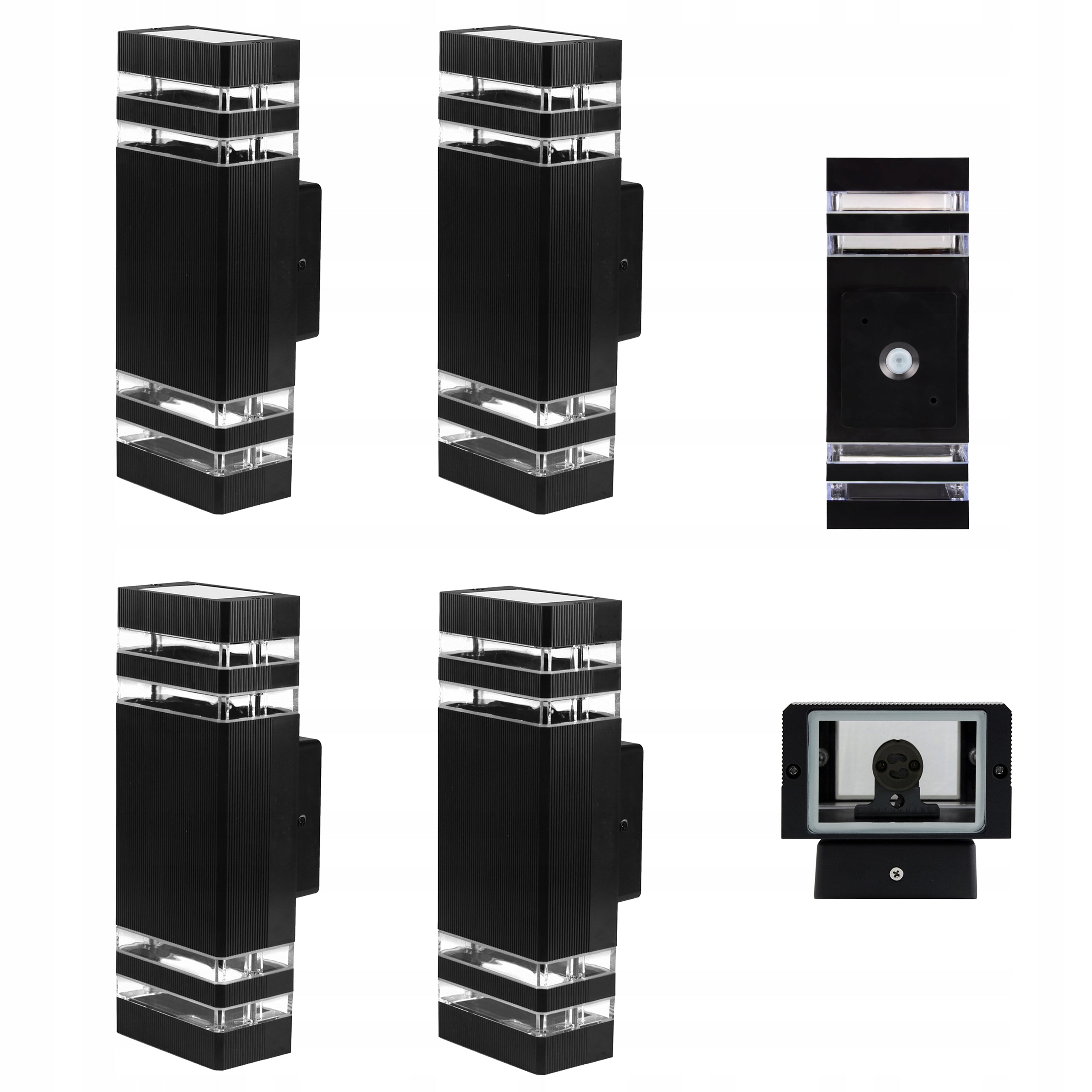 OUTDOOR FACADE WALL LAMP Masterled Double Sided Black GU10 35W 4x Manufacturer code 1769