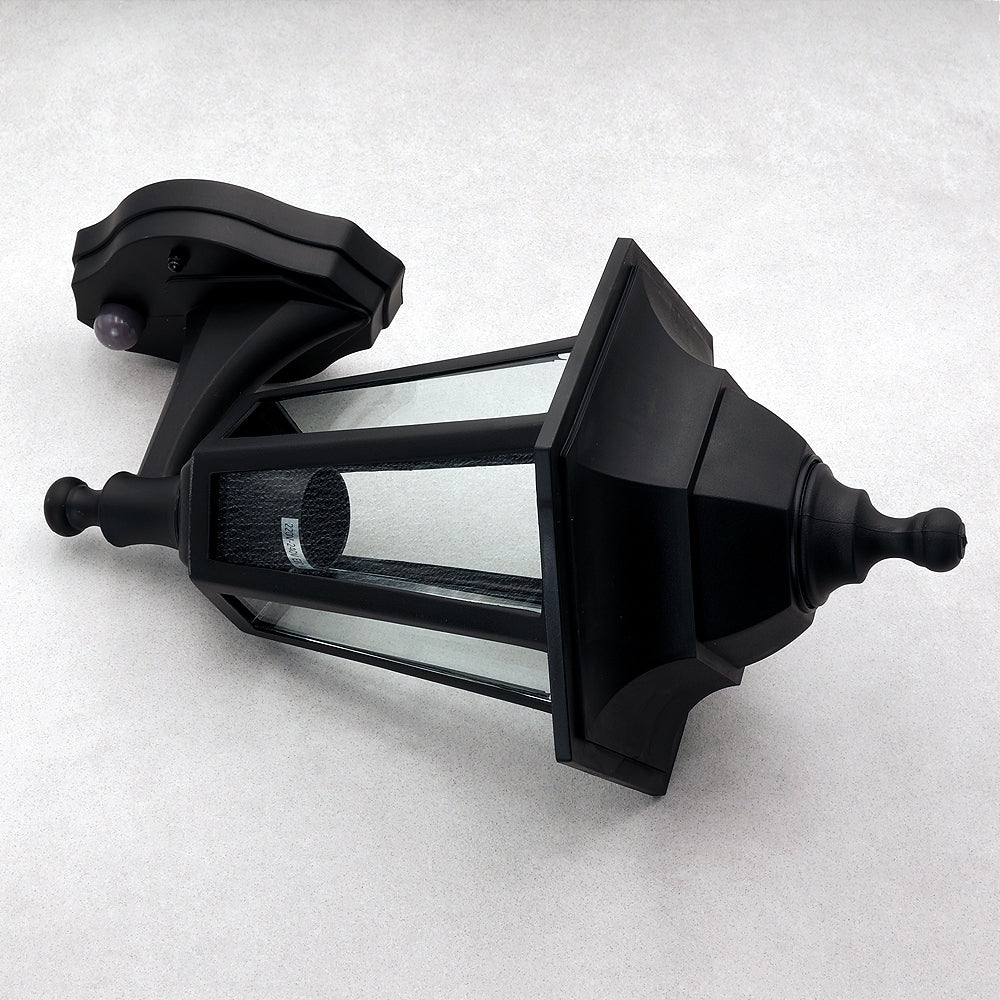 OUTDOOR GARDEN LAMP LANTERN WITH MOTION AND DUSK SENSOR UP TO E27 Packaging status original