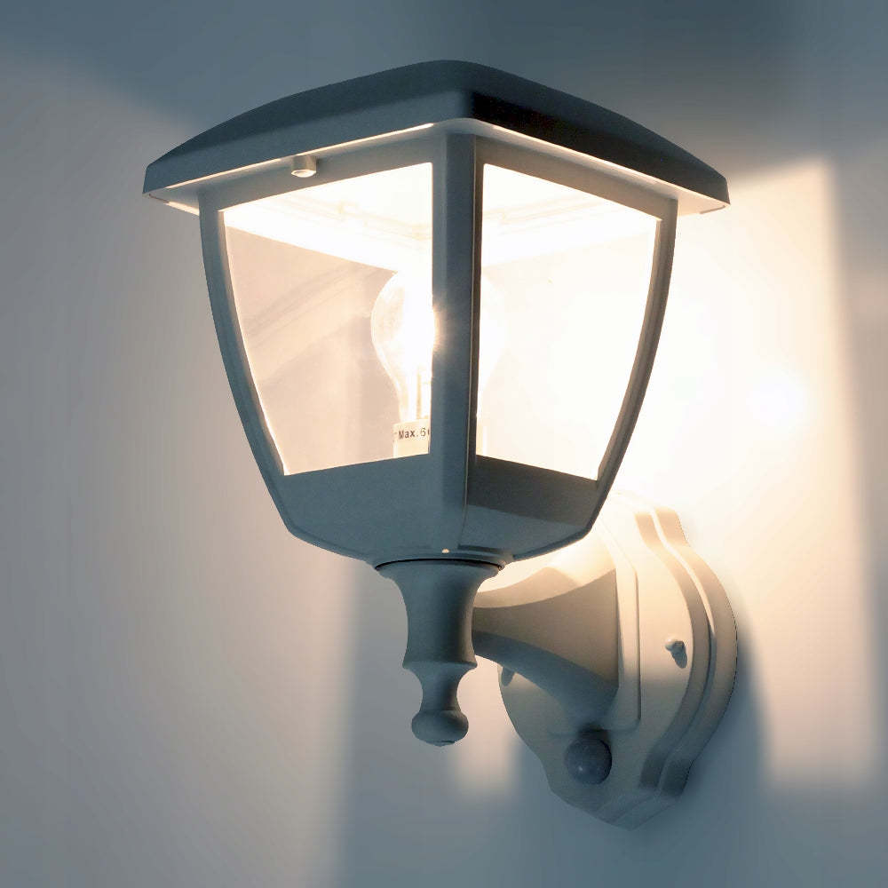 OUTDOOR GARDEN LAMP WITH MOTION SENSOR FOR LED E27 WHITE IP44 EAN (GTIN) 5903076612304