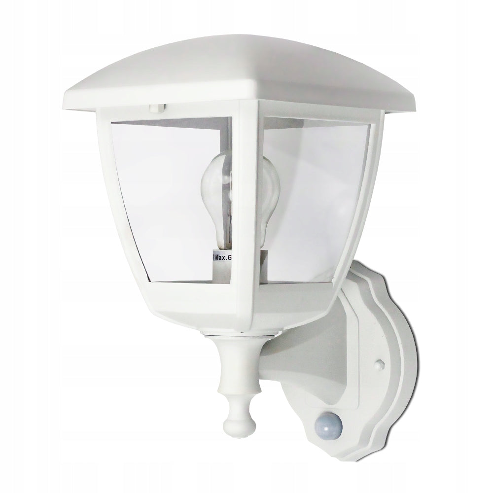OUTDOOR GARDEN LAMP WITH MOTION SENSOR FOR LED E27 WHITE IP44