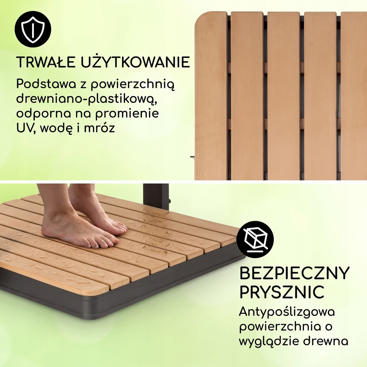 OUTDOOR GARDEN SHOWER 70X70CM RAIN SHOWER POOL SHOWER BLACK Manufacturer code 10036346