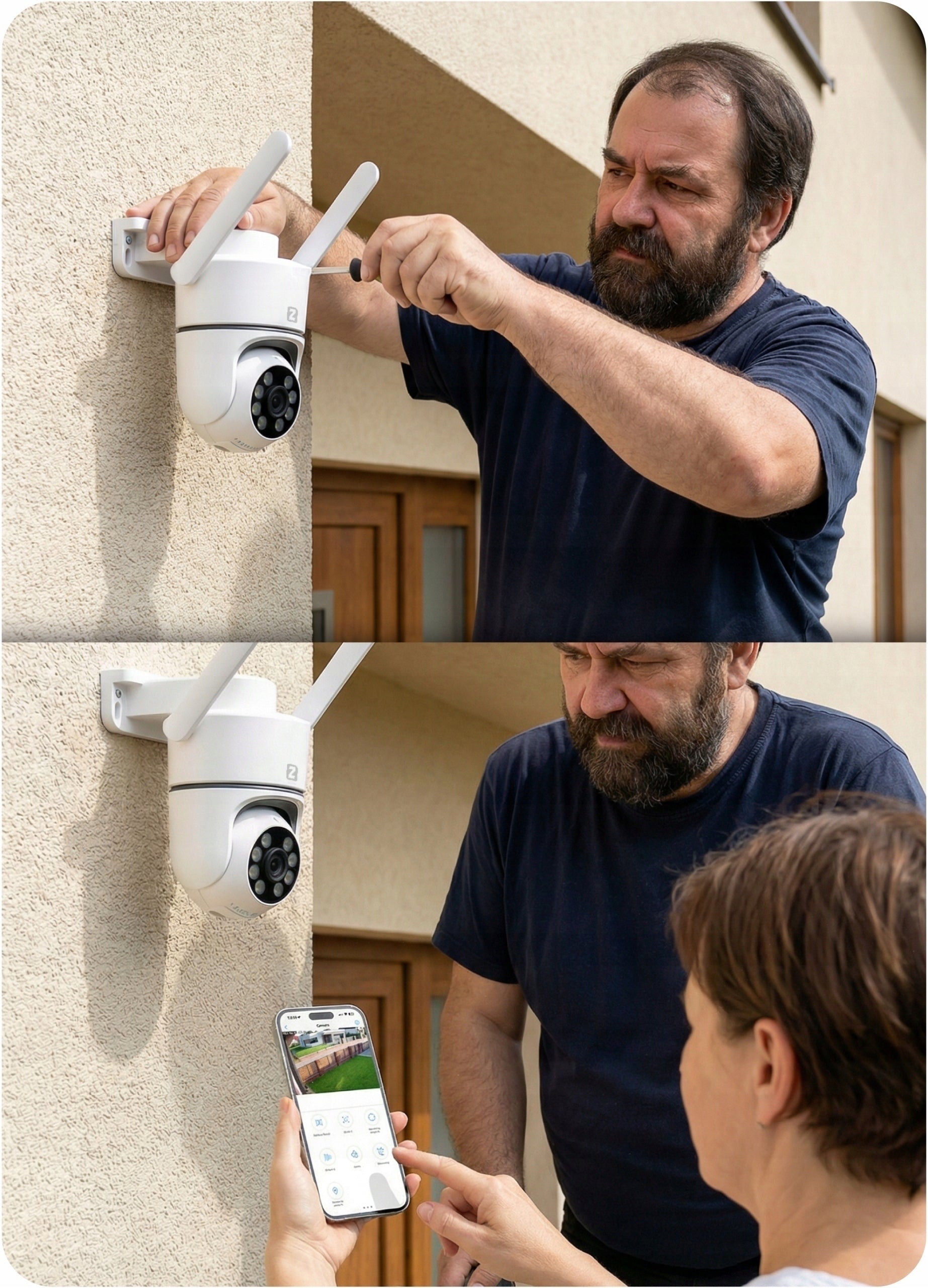 OUTDOOR IP ROTATING CAMERA WiFi 3MPx 4xZOOM App Detection Microphone Kind internal external