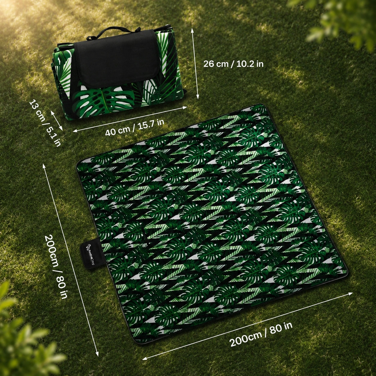OUTDOOR PICNIC BLANKET 200CM BEACH MAT WATERPROOF FOLDABLE WITH INSULATION Packaging status original