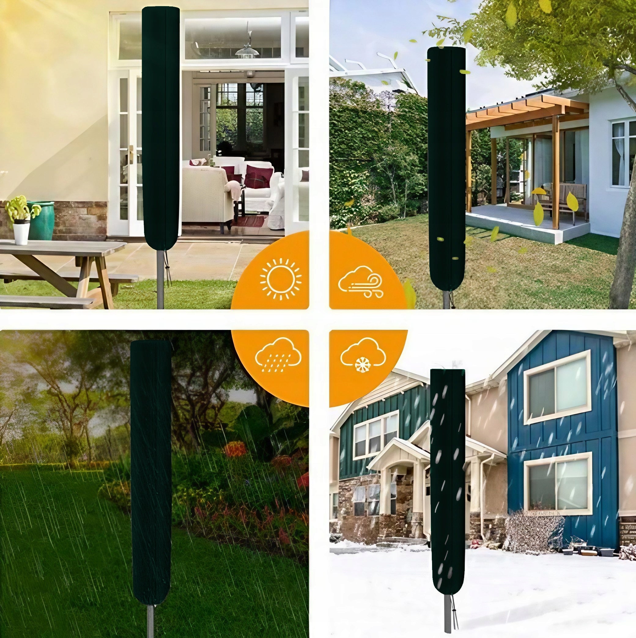 OUTDOOR ROTARY LAUNDRY GARDEN DRYER 4 ARMS + COVER Brand no brand