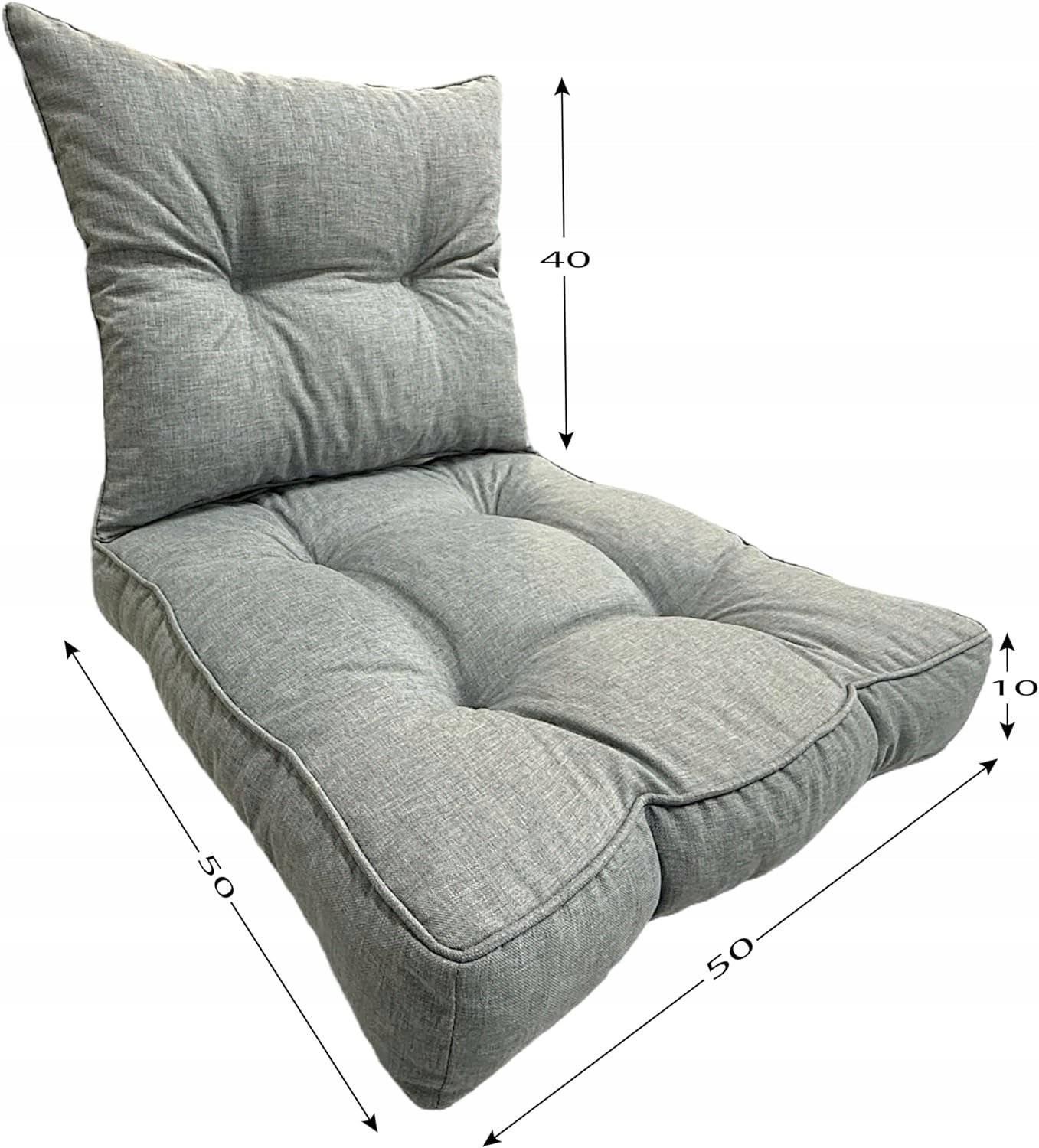 OUTDOOR SEATING FURNITURE CUSHIONS SET OF 2 50X50 Pillow length 50 cm